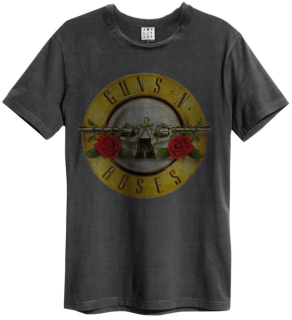 Guns N' Roses Drum (Bullet) Amplified Charcoal Large Unisex T-Shirt