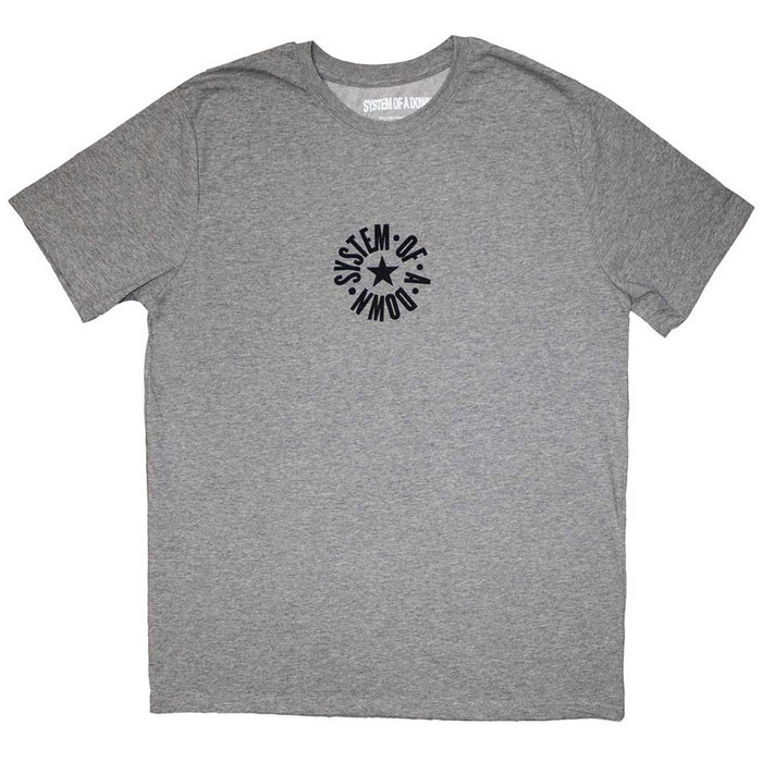 System Of A Down Circle Logo Grey X-Large T-Shirt