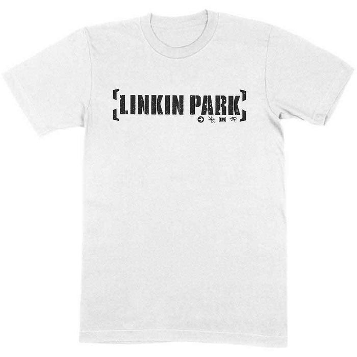 Linkin Park Bracket Logo White X-Large T-Shirt