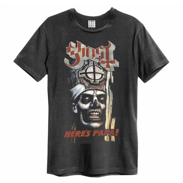 Ghost Here's Papa Amplified Charcoal Small Unisex T-Shirt