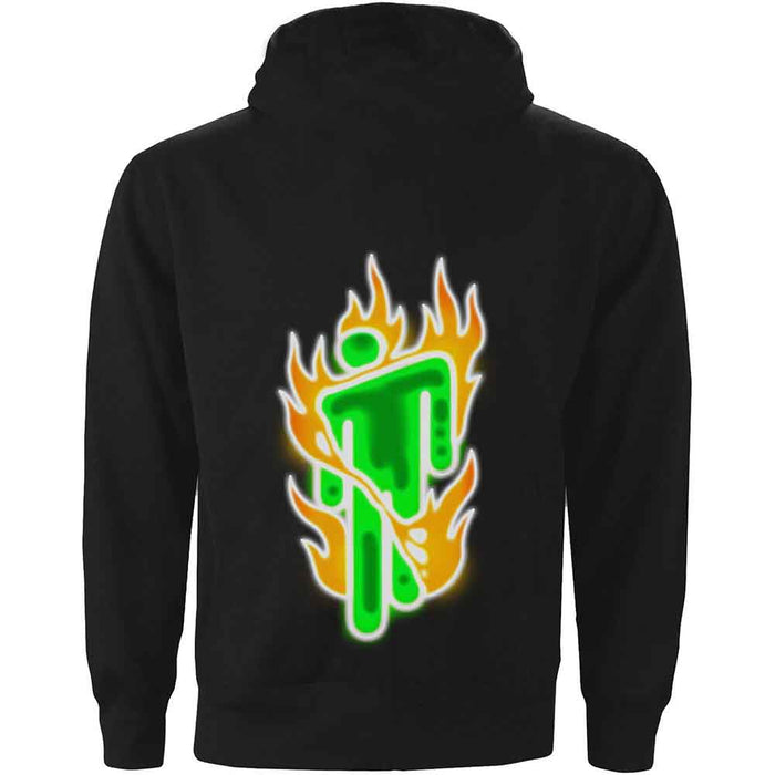 Billie Eilish Airbrush Flames Black Large Hoodie