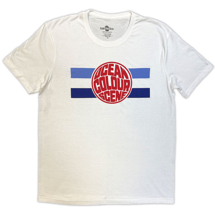 Ocean Colour Scene Sphere Logo White Small T-Shirt