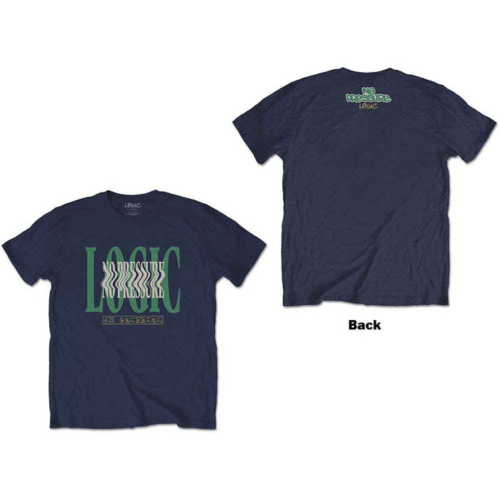 Logic Wavy Navy Blue Medium T-Shirt