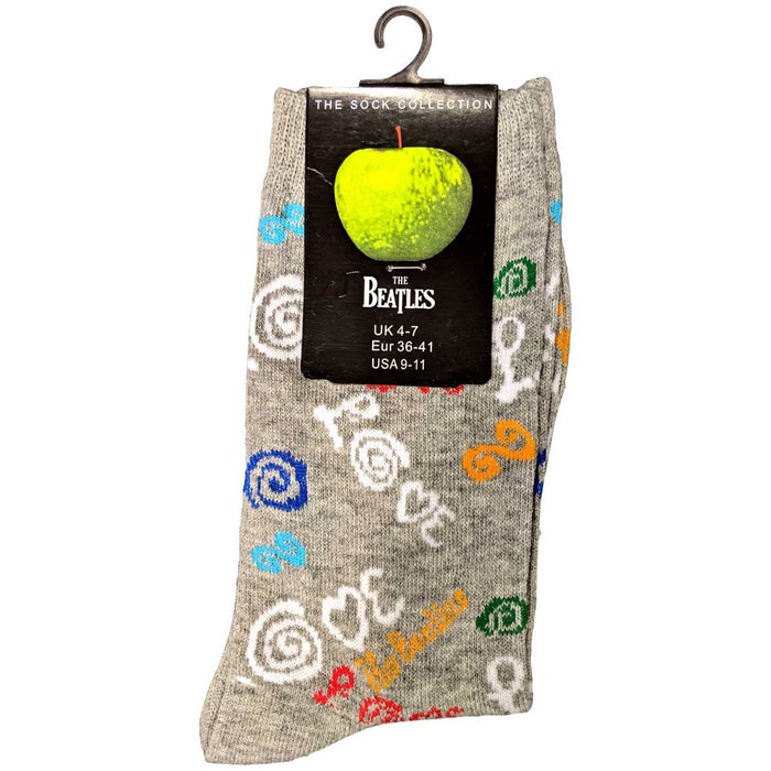 The Beatles Ladies Ankle Socks: Love (Uk Size 4 - 7)