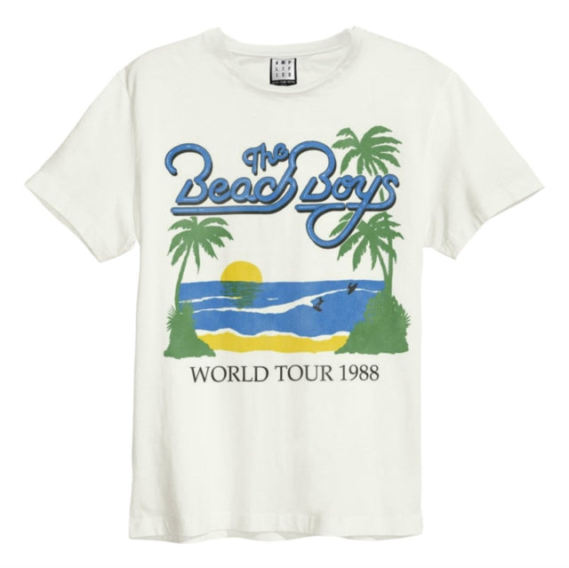 Beach Boys 1988 Tour Amplified White Medium Unisex T-Shirt
