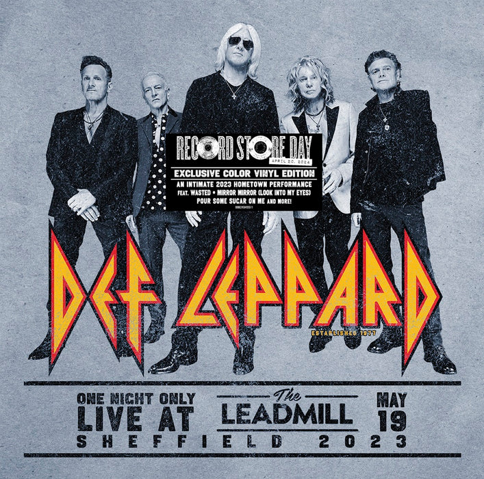 Def Leppard Live At Leadmill Vinyl LP Silver Colour RSD 2024