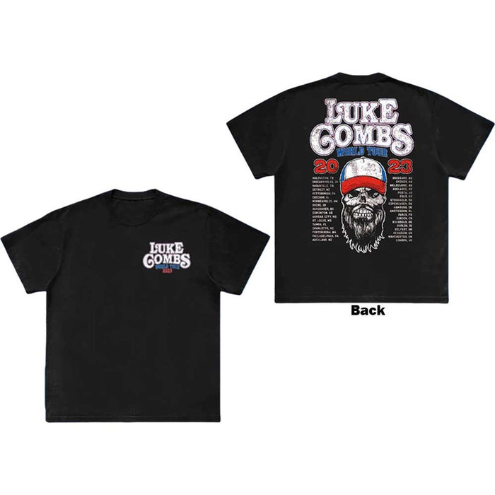 Luke Combs Tour '23 Skull Black Small T-Shirt
