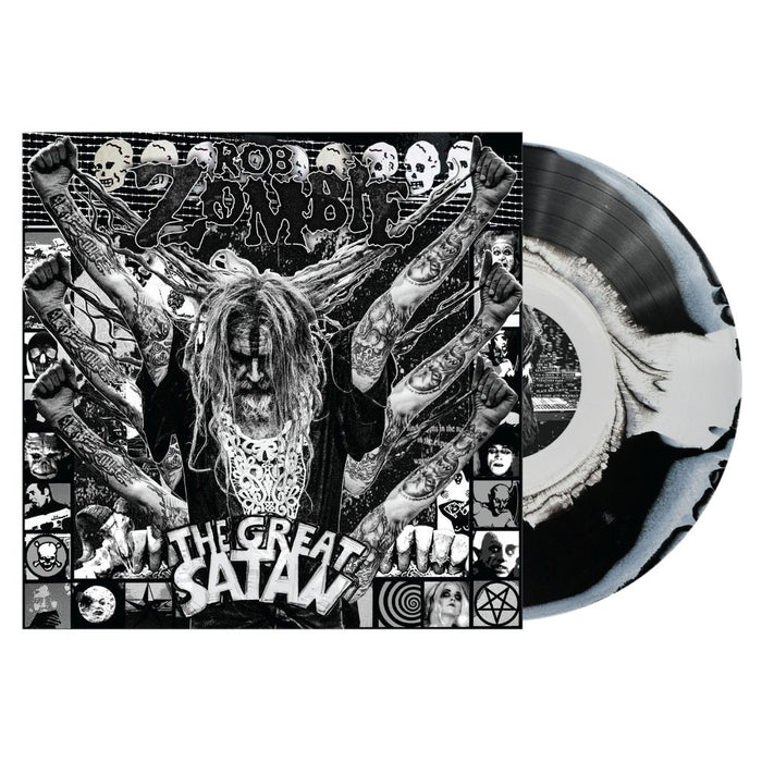Rob Zombie The Great Satan Vinyl LP Indies Black White Swirl Colour Due Out 27/02/26