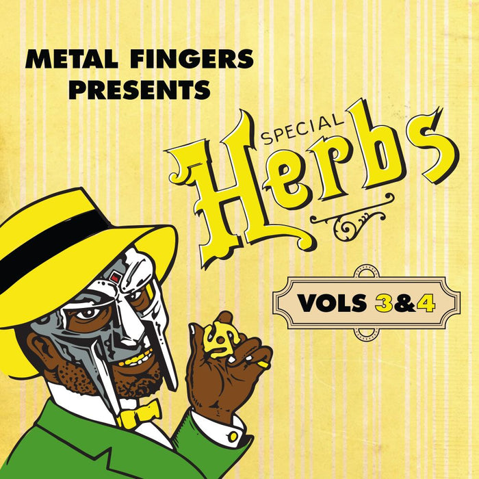 MF DOOM Metal Fingers Presents: Special Herbs Vol. 3 & 4 Vinyl LP Indies Lemon Yellow Colour 2025