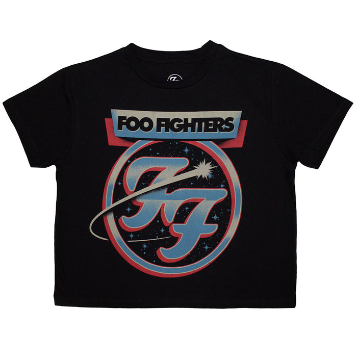Foo Fighters Comet Cropped Black Ladies X-Small T-Shirt