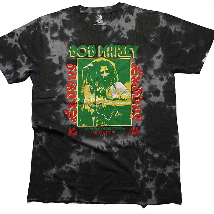 Bob Marley Exodus Tie-Dye Black Small T-Shirt