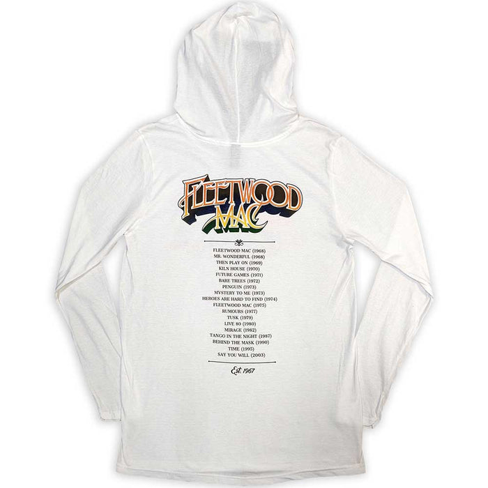 Fleetwood Mac Albums Bus Lightweight White Large Hoodie