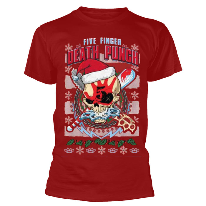 Five Finger Death Punch Zombie Kill Christmas Red X-Large T-Shirt