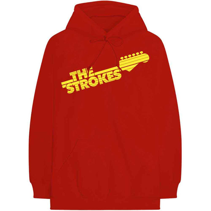 The Strokes Guitar Fret Logo Red Small Hoodie