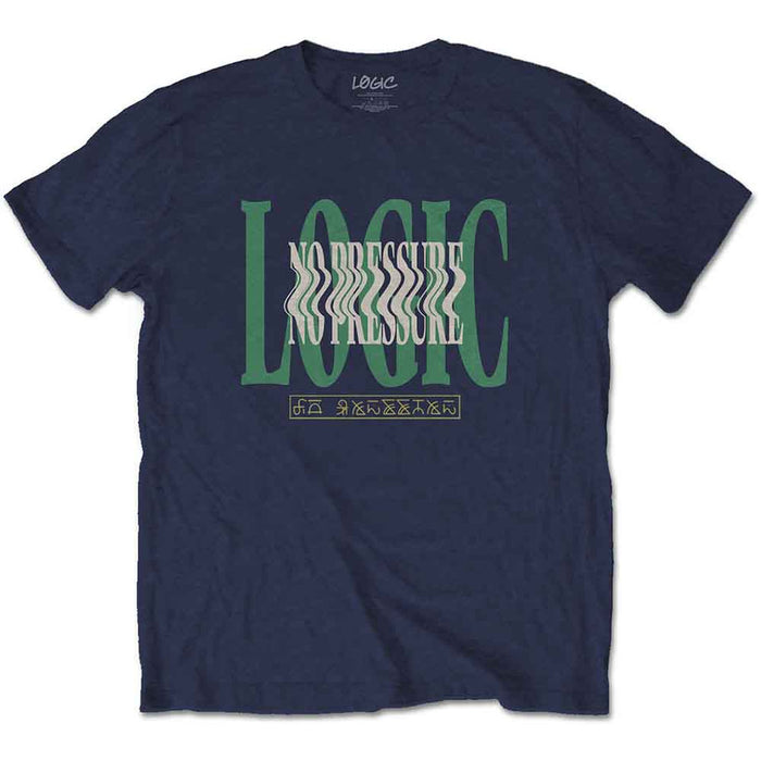 Logic Wavy Navy Blue Small T-Shirt