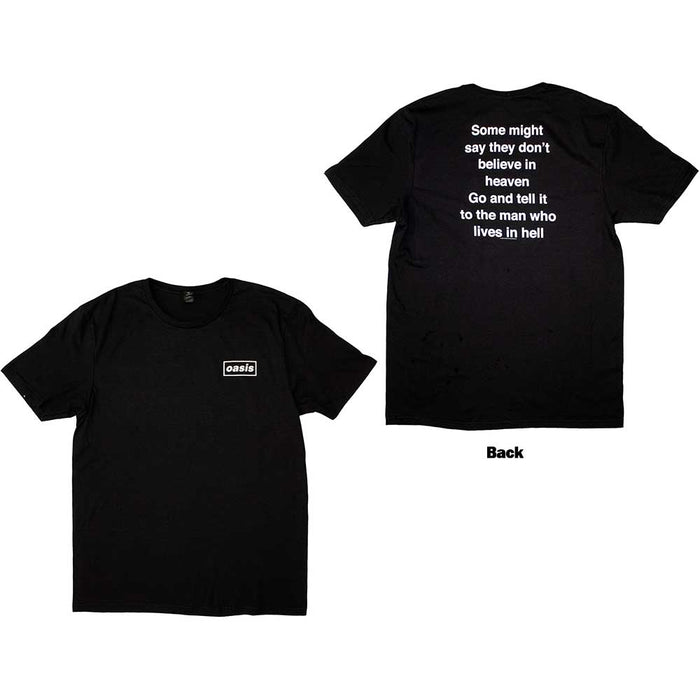 Oasis Some Might Say Lyric Black Small T-Shirt