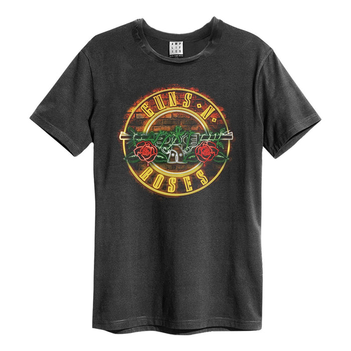 Guns N Roses Neon Sign Amplified Charcoal XXL Unisex T-Shirt