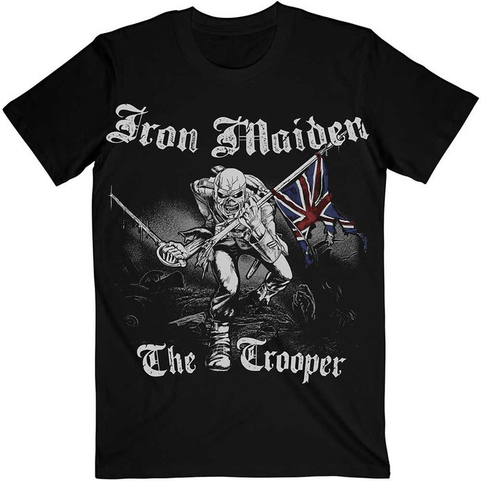 Iron Maiden Sketched Trooper Black Large Unisex T-Shirt