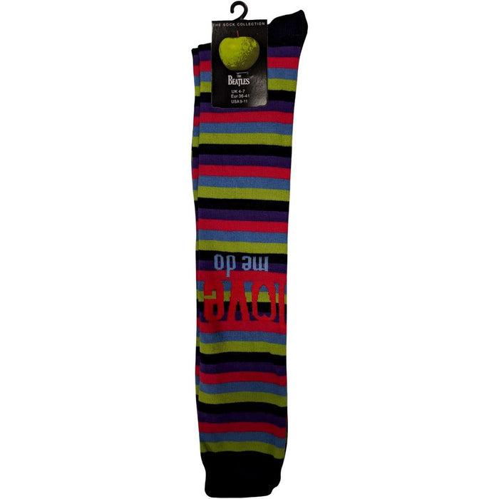 The Beatles Ladies Knee High Socks: Love Me Do (Uk Size 4 - 7)