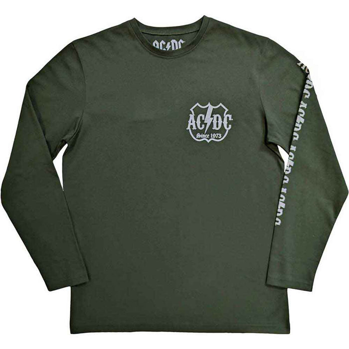 AC/DC Rock Or Bust Long Sleeve Green XX-Large T-Shirt