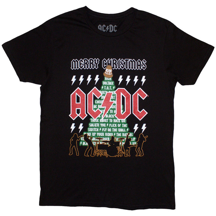 AC/DC Merry Christmas Black Medium T-Shirt