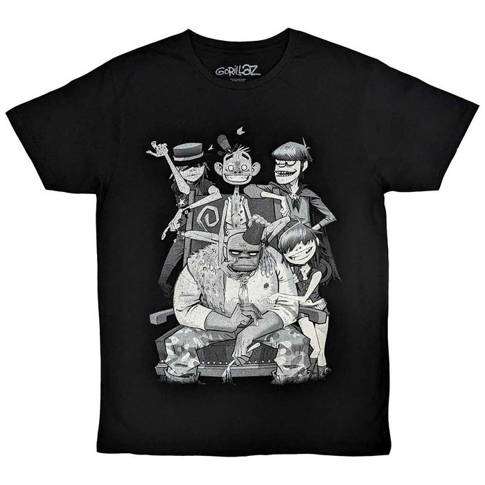 Gorillaz George Spray Black X-Large T-Shirt