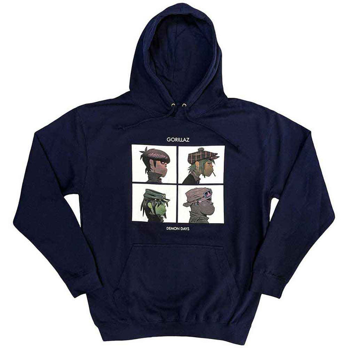 Gorillaz Demon Days Navy Blue Large Hoodie