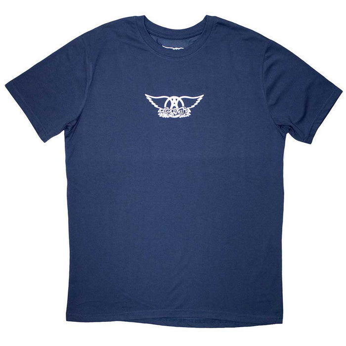 Aerosmith Mini Wings Logo Denim Blue Large T-Shirt
