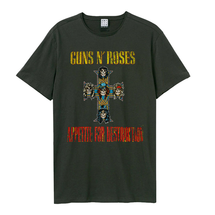 Guns N Roses Appetite For Destruction Amplified X-Large Vintage Charcoal Unisex T-Shirt