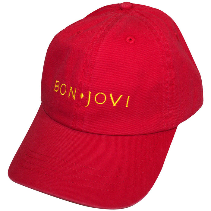Bon Jovi Red Baseball Cap Hat