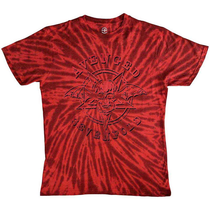 Avenged Sevenfold Pent Up Dip-Dye Wash Red Large Unisex T-Shirt