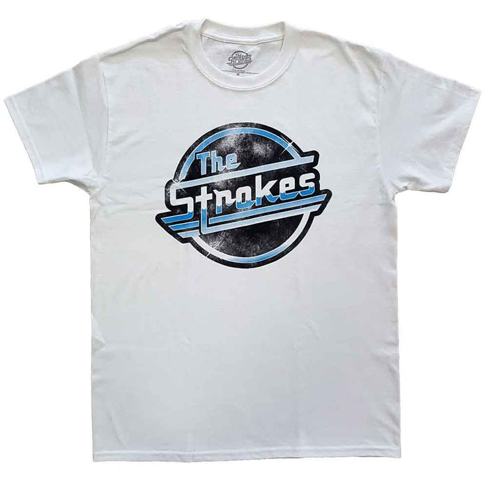 The Strokes Distressed Magna Logo White XX-Large T-Shirt