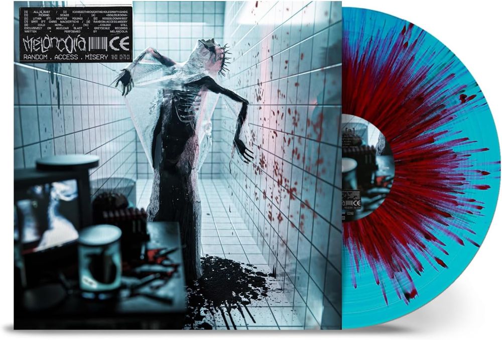 Melancolia random.access.misery Vinyl LP Turquoise With Red and Black Splatter Colour 2025