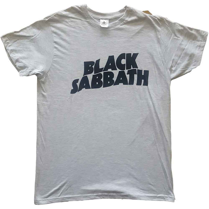 Black Sabbath Black Wavy Logo Grey Medium T-Shirt