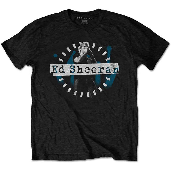 Ed Sheeran Dashed Stage Photo Black Medium T-Shirt