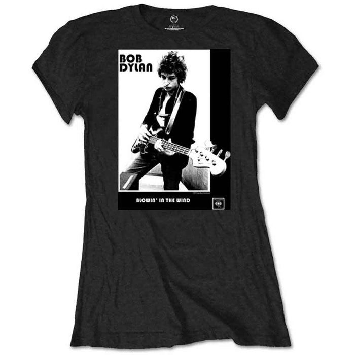 Bob Dylan Blowing in the Wind Charcoal Grey Ladies Small T-Shirt
