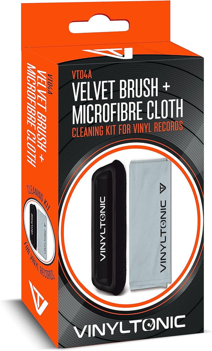 Velvet Brush & Mircofibre Cloth Cleaning Kit By Vinyl Tonic