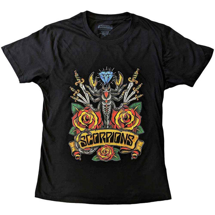 Scorpions Raditional Tattoo Black X-Large T-Shirt