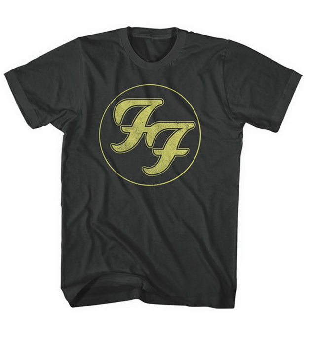 Foo Fighters Distressed FF Logo Black Small T-Shirt