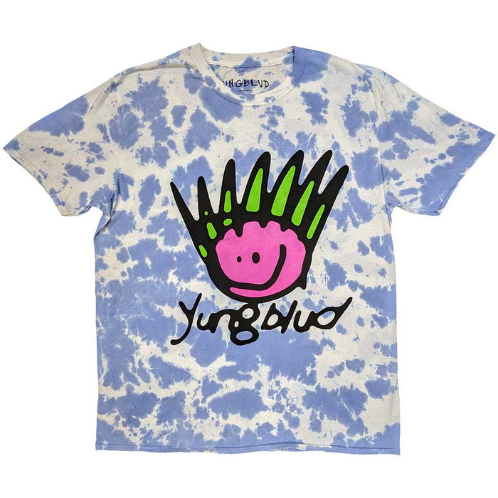 Yungblud White/ Blue Dye Wash Large Unisex T-Shirt