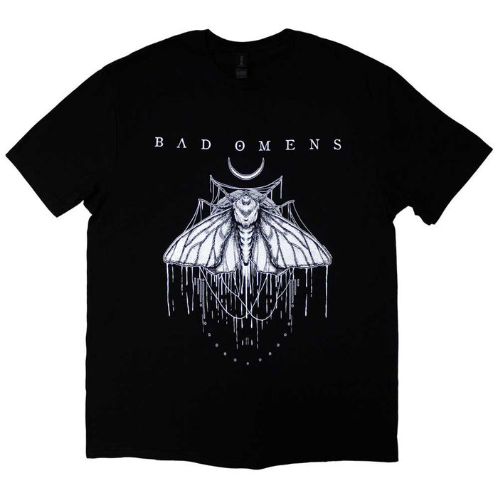 Bad Omens Moth Black Colour Large T-Shirt