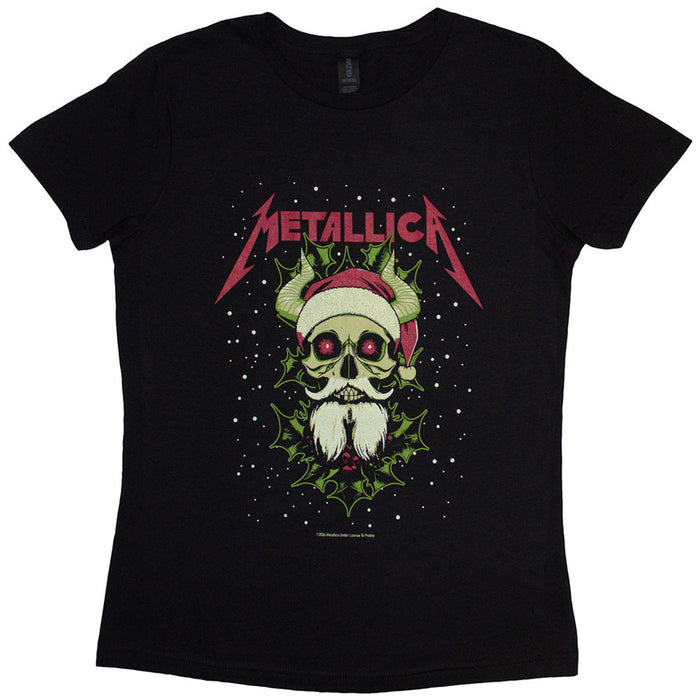Metallica Santa Horns Black Ladies XX-Large T-Shirt