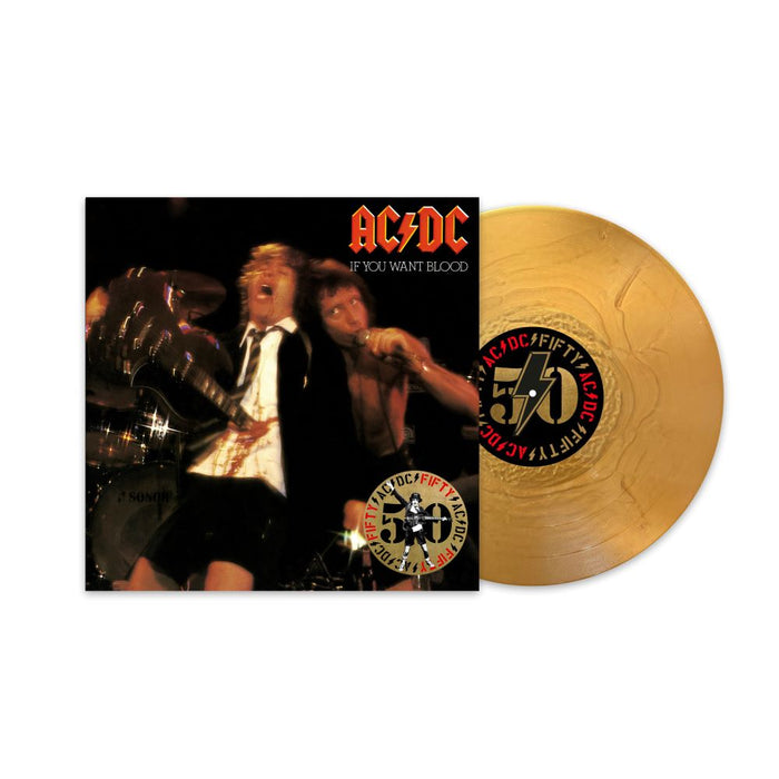 AC/DC If You Want Blood You've Got It Vinyl LP 50th Anniversary Gold Colour Due Out 21/06/24