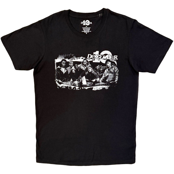December 10 Bike Poster Black Stone Wash Large T-Shirt