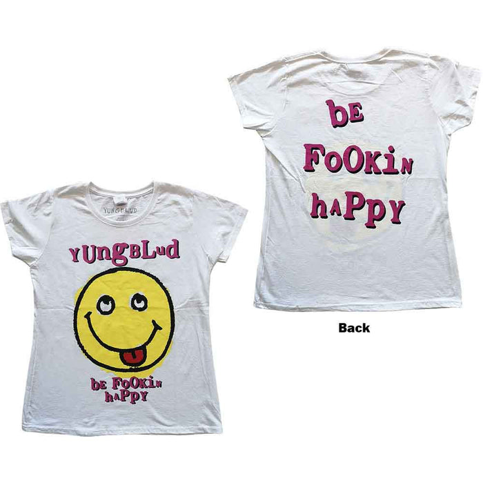 Yungblud Raver Smile White Ladies Small T-Shirt
