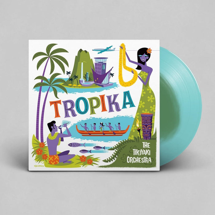 The Tikiyaki Orchestra (Self-Titled) Tropika Vinyl LP Floating Island Green/Blue Colour 2023