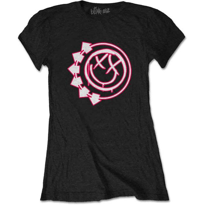 Blink-182 Six Arrow Smile Black Ladies X-Small T-Shirt
