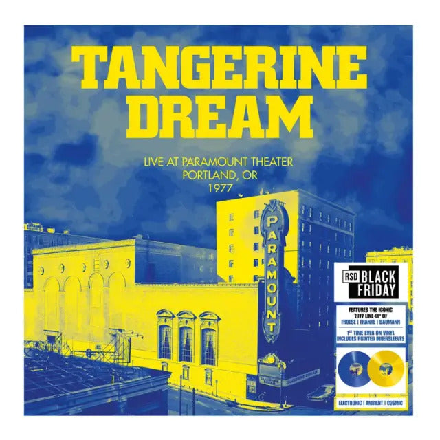 Tangerine Dream Portland Concert - April 20th, 1977 Vinyl LP Blue & Yellow Vinyl Colour RSD Black Friday Due Out 28/11/26