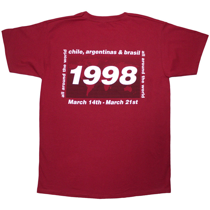 Oasis 1998 World Tour South America Red Small T-Shirt