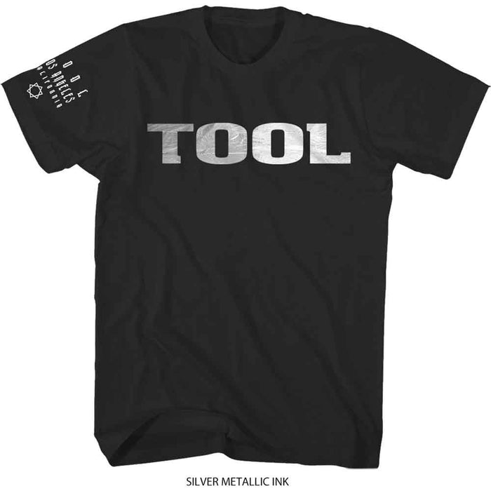 Tool Metallic Silver Logo Black Large Unisex T-Shirt